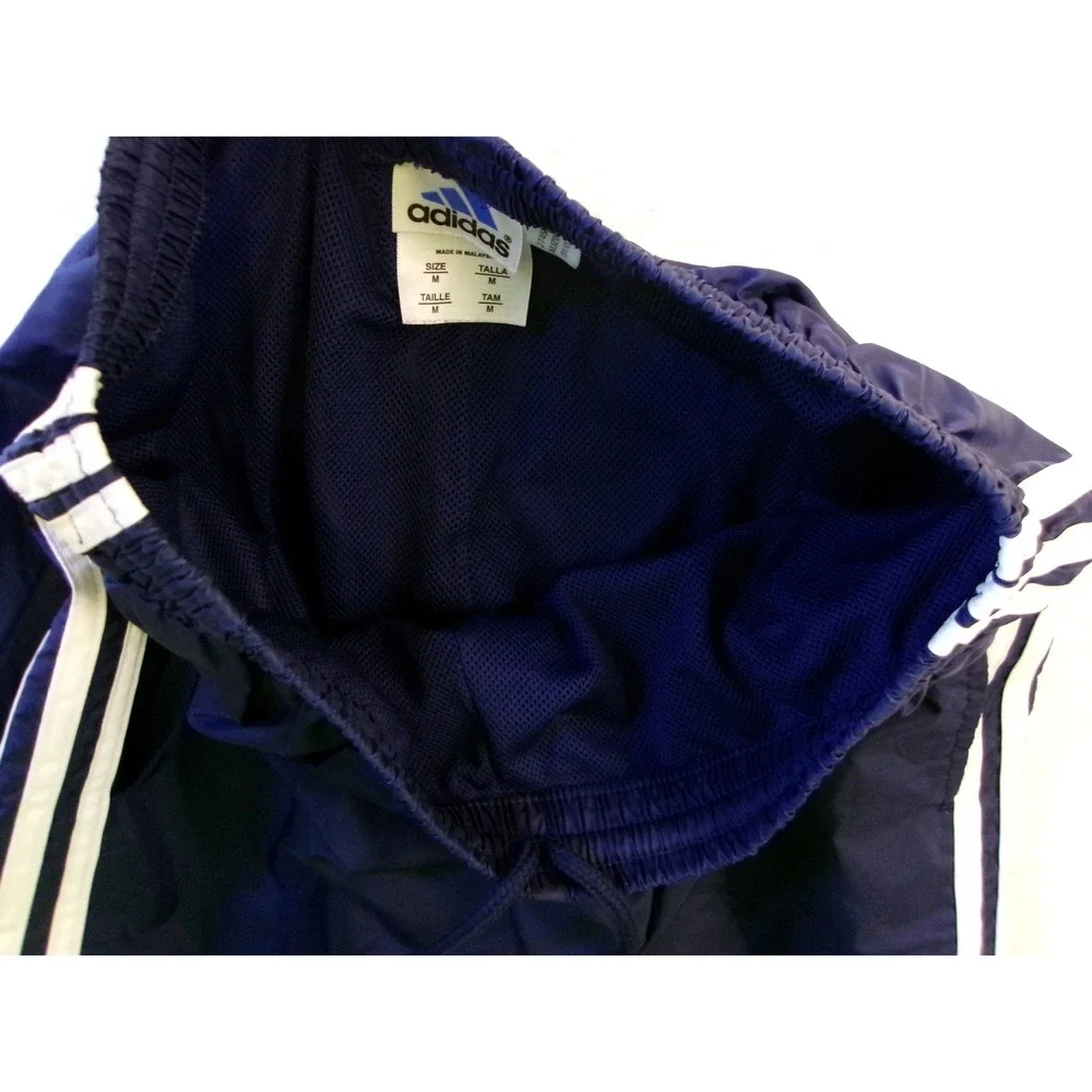 Adidas Vintage Navy Blue 3-Stripe Wind Track Pants Mens Medium‎ AUZ001 01/02